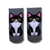 Black & White Cat Ankle Socks