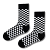 Black & White Racing Checkered Socks
