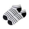 Black & White Striped Ankle Socks