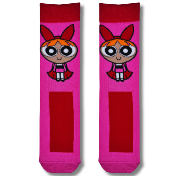Blossom Cartoon Crew Socks