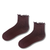 Brown Ruffle Ribbed Socks