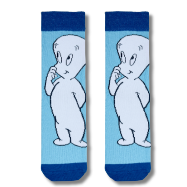 Casper Ghost Cartoon Crew Socks
