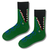 Crocodile Bite Green Crew Socks