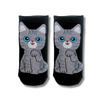 Cute Grey Cat Ankle Socks