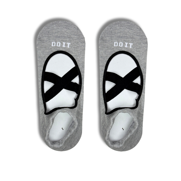 DO IT Gray Pilates Grip Socks