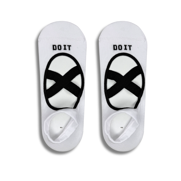 DO IT White Pilates Grip Socks