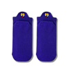 Funny Eyes Embroidered Purple Ankle Socks