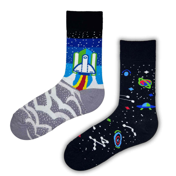 Galaxy Rocket & Space Adventure Crew Socks