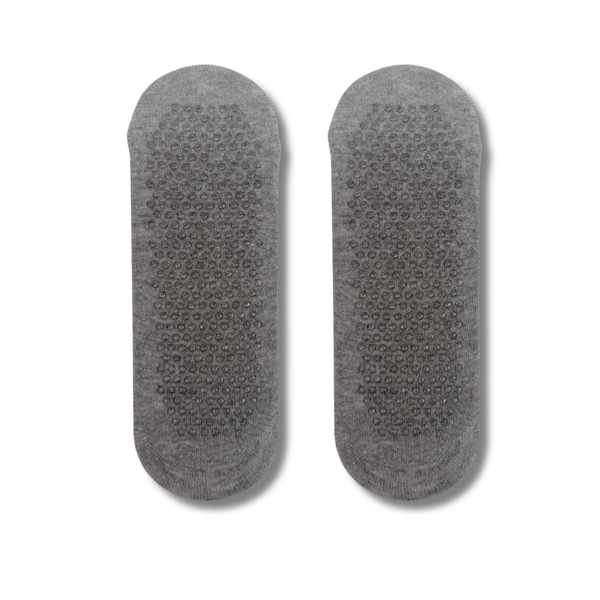 Grey Crossover Pilates Grip Socks