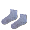 Grey Ruffle Ribbed Socks