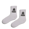 Gym Queen White Crew Socks