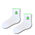 Have a Good Day White Crew Socks