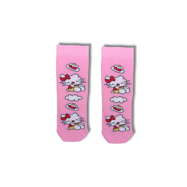 Hello Kitty Kids Crew Socks – Pink (5–6 Years)