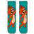 Turquoise crew socks with cheerful Jerry mouse inspired cartoon character design