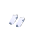 Kids White Low-Cut Ankle Socks with Grey Toe & Heel