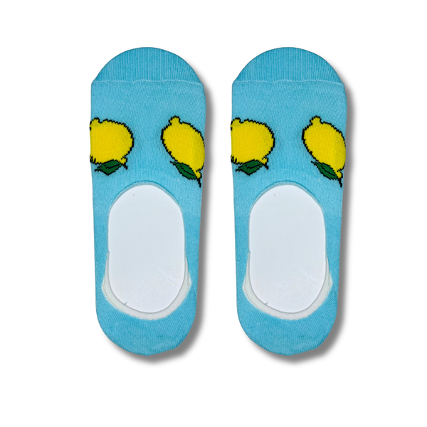 Lemon Invisible Blue Socks