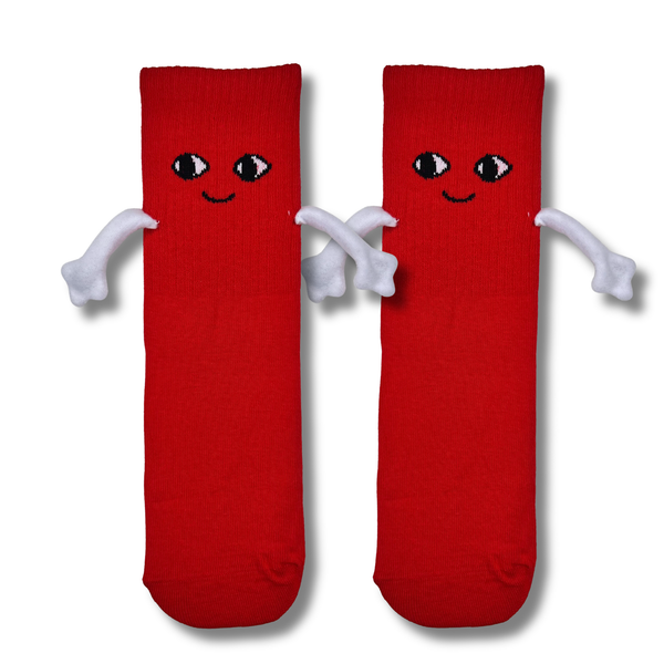 Red Magnetic Hug Socks