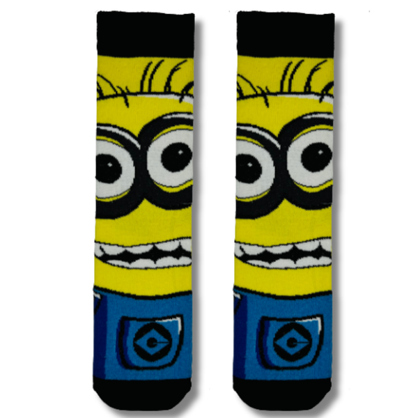 Minion Cartoon Character Crew Socks