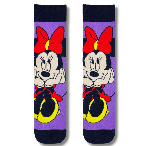 Minnie Mouse Purple Crew Socks