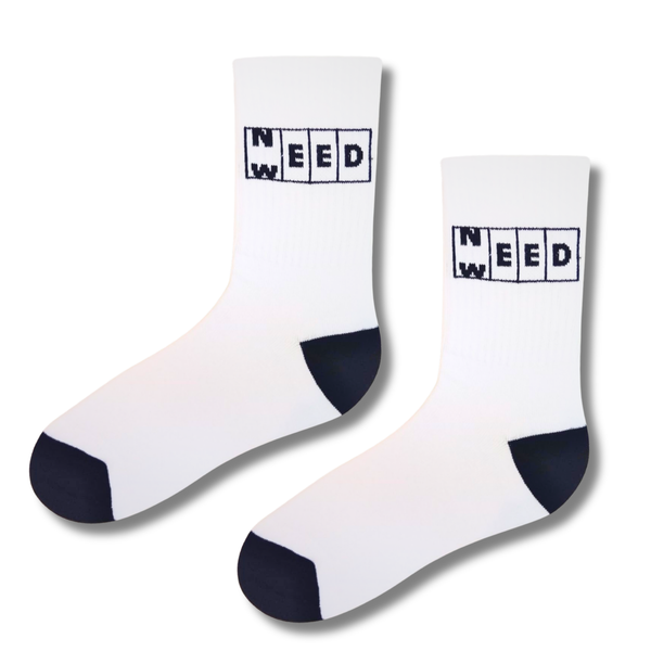 Need Weed White Crew Socks