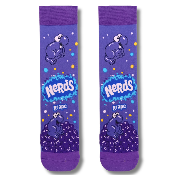Nerds Grape Candy Crew Socks