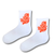 Oh My Baby White Crew Socks