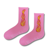 Pink Flame Crew Socks