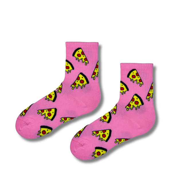 Melty Pizza Slice Pink Socks