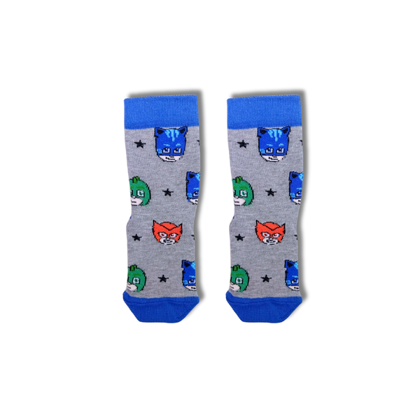 PJ Masks Kids Crew Socks Grey & Blue (5–6 Years)