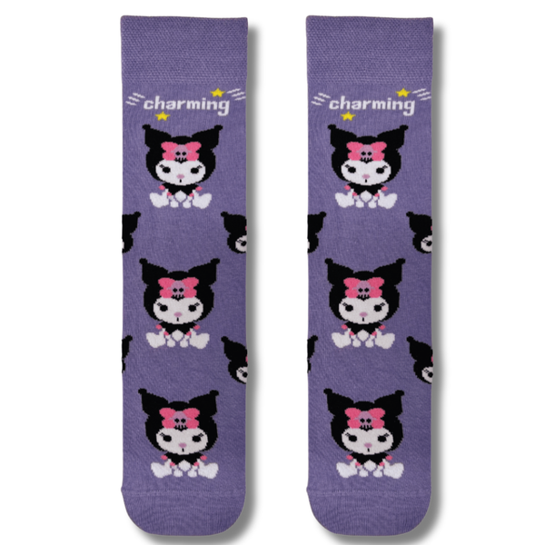 Purple Cute Kuromi Socks