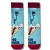 Road Runner cartoon crew socks featuring a colorful desert racing scene