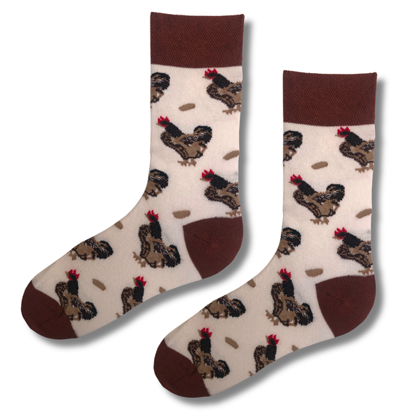 Rooster Chicken Crew Socks