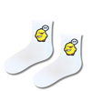 Run Duck White Crew Socks