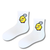 Run Duck White Crew Socks