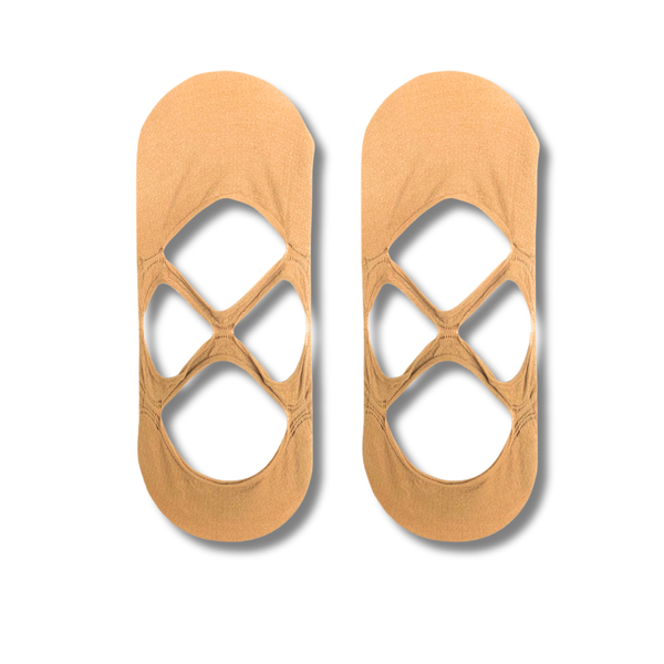 Soft Nude Crossover Stocking Socks
