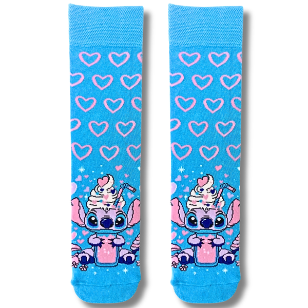 Stitch Love Blue Socks