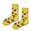 Yellow Watermelon Pattern Crew Socks