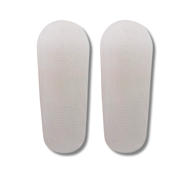 White Crossover Pilates Grip Socks
