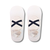 White Crossover Pilates Grip Socks