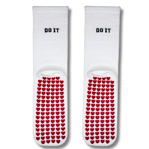 White Do It Non-Slip Grip Socks