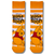Yellow Winnie The Pooh crew socks with white stripes and cartoon character design