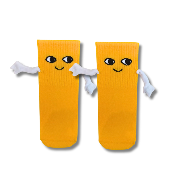Yellow Magnetic Hand Kids Socks